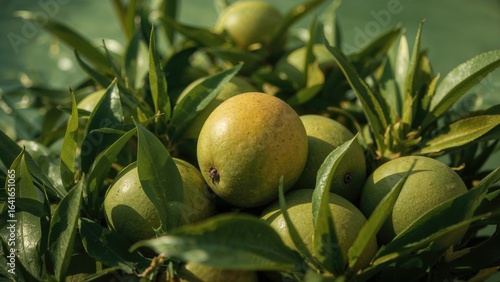 Cluster of immature mangoes...