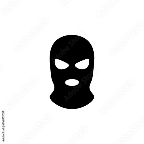 Black ski mask icon representing crime and anonymity