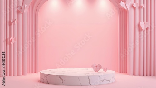 Stylish pink fashion scene ...