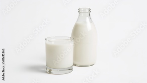 Close-up of pure whole milk...