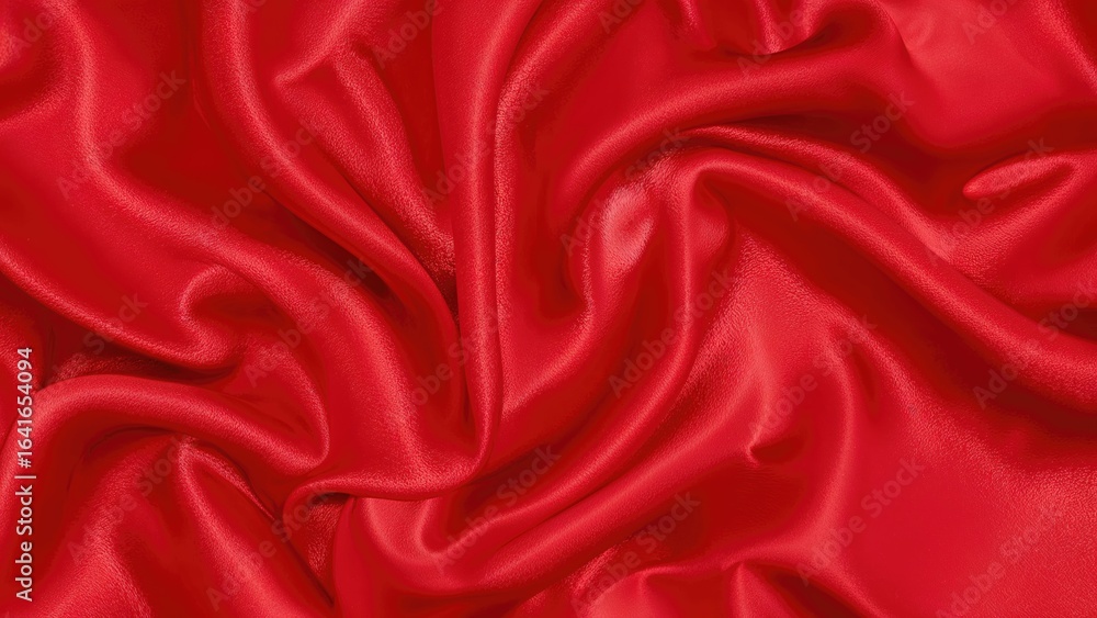 Obraz premium Deep scarlet undulating cloth surface design