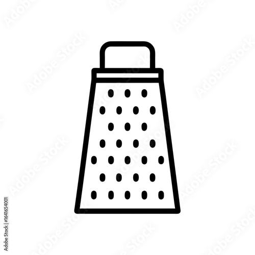 Simple grater outline on transparent background