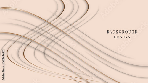 Elegant abstract background with soft beige curves
