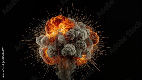 Lifelike fiery eruption emi...