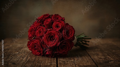 Passionate red rose bouquet...