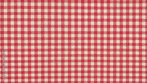 Red and white plaid tablecl...
