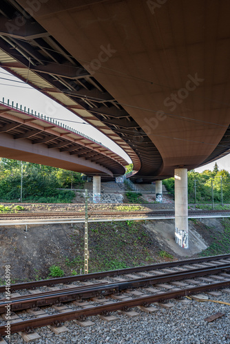 Bridges, road forks, beautiful angles of bridges, bridge fork