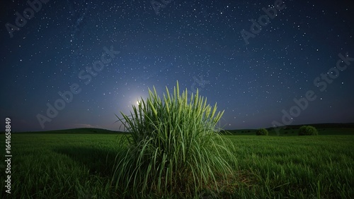 Pampas grass glowing in the...
