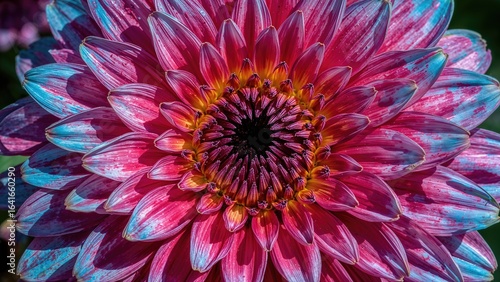 Brightly hued blossom burst...