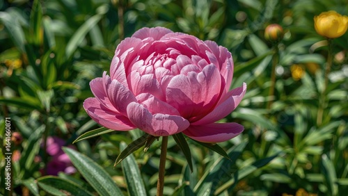 Wallpaper Mural Pink peony blossom of the Varenka variety showcased in garden setting Torontodigital.ca