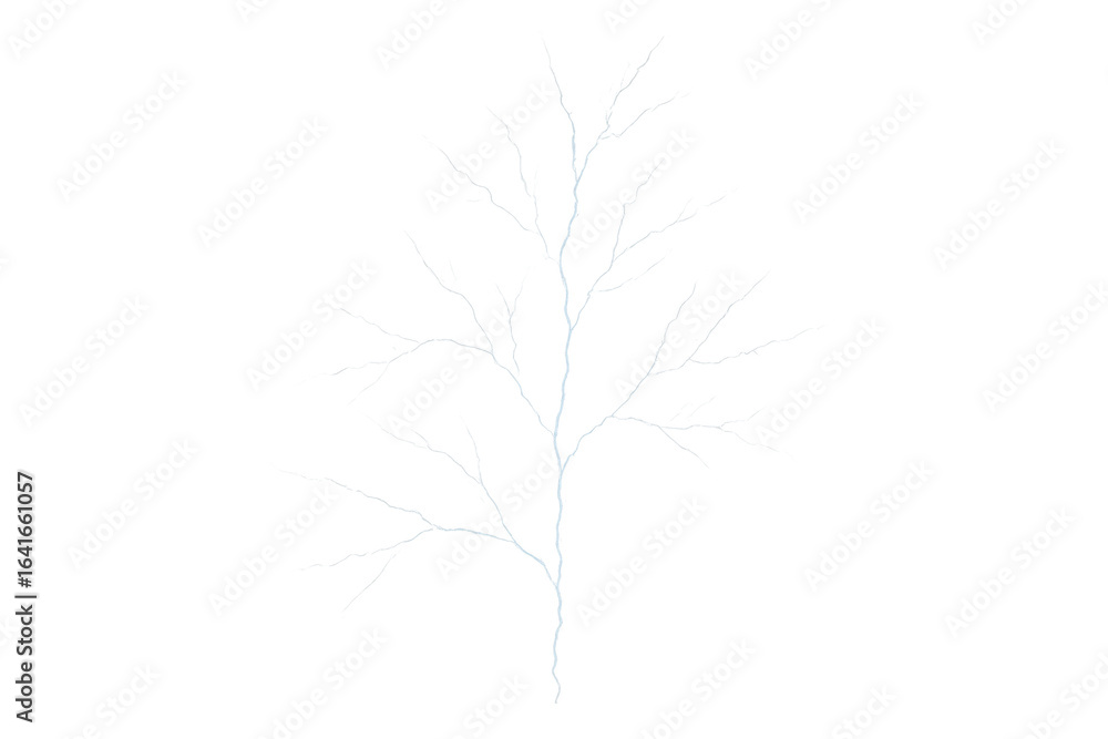 Fototapeta premium White lightning bolt striking on transparent background