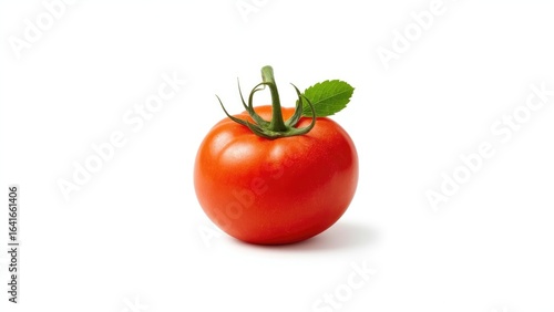 Fresh red tomatoes with gre...