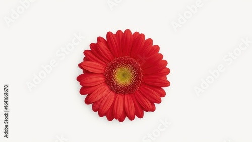 Bright red gerbera flower o...