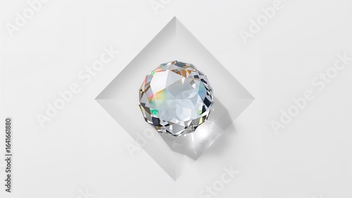 Single orb-shaped crystal s...