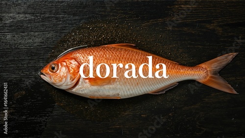 Fresh dorada fish displayed...