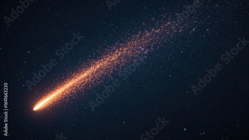 Glowing streak of a meteor ...
