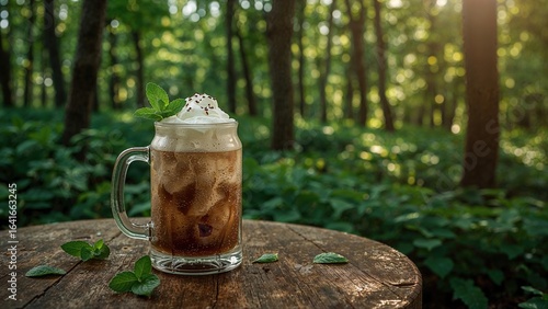 Refreshing root beer float ...