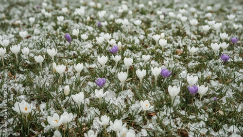 Delicate spring flowers blo...