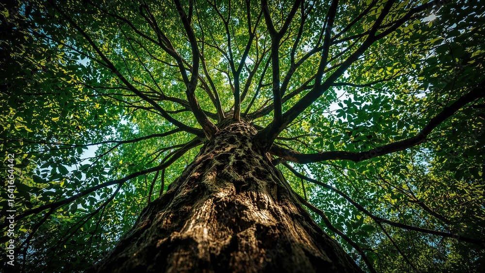 Fototapeta premium Tree crown in a dense rainforest