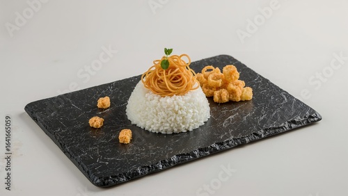 Asian Dish Featuring Rice, ...