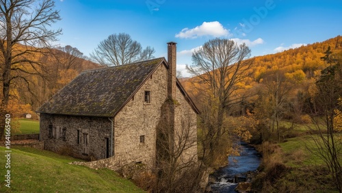 Pastoral setting with a his...
