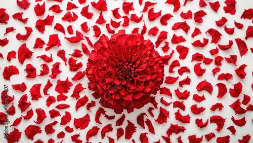 Scarlet carnation blossoms....