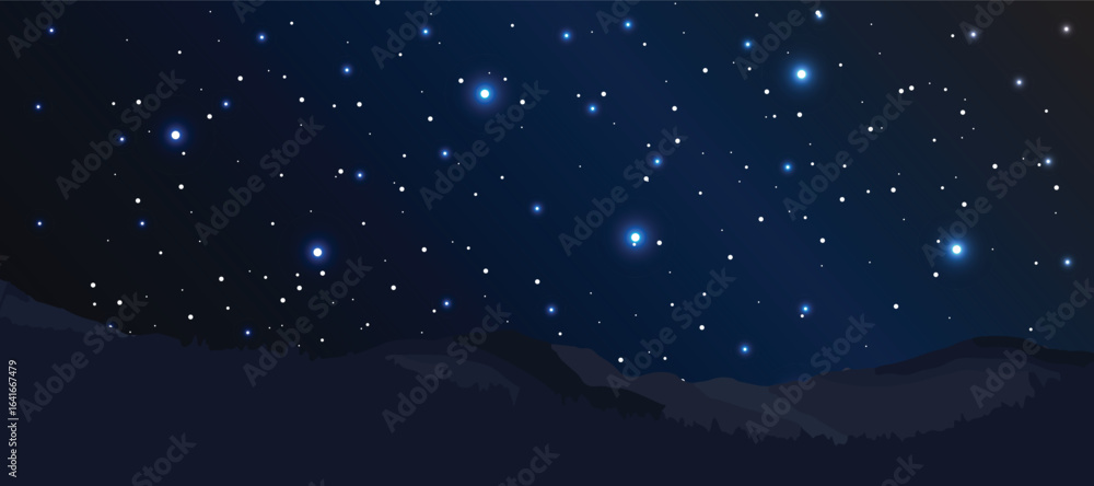 Fototapeta premium Space galaxy background with many stars and night sky background