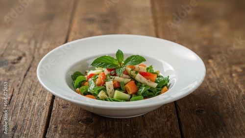 Bowl filled with mixed salad