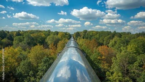 Focused image of a pipeline...