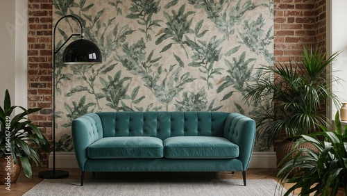 Compact turquoise couch in ...