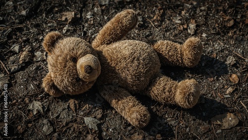 Old-fashioned cuddly bear p...