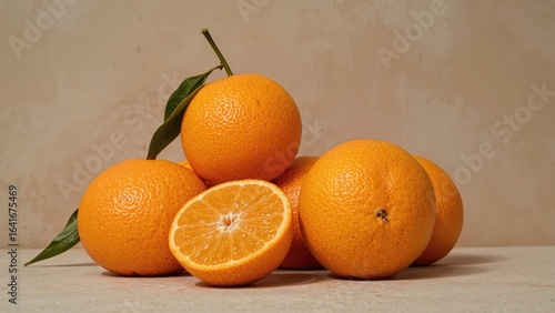 Fresh mandarins showcased i...