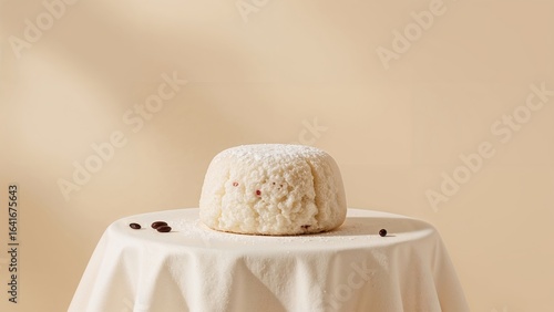 Red bean topped rice cake d...