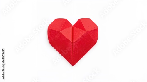 Wallpaper Mural White background featuring a Valentine's Day heart made of red paper Torontodigital.ca