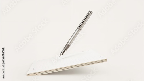Writing pen levitating abov...