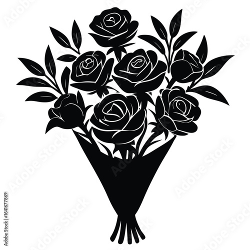 Florist element isolated flower bouquet on white background