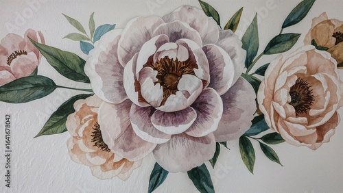 Botanical watercolor painti...