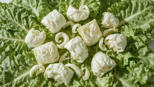 Slices of natural cabbage w...