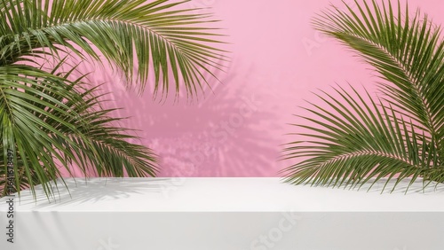 Pink background featuring p...