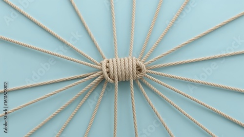 Intertwined ropes forming a...