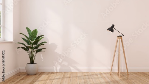Modern minimalist lounge ar...