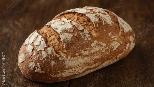 Fresh brown bread loaf set ...
