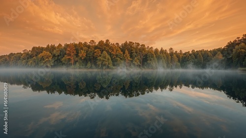 Scenic view of a lake at su...