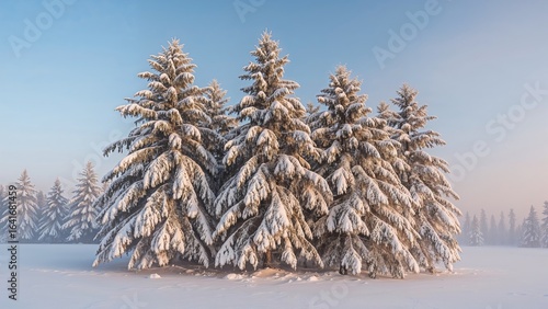 Winter morning with frosted...