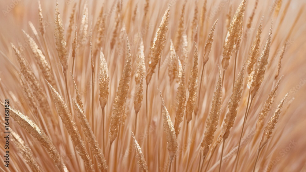 Fototapeta premium Close-Up of Wheat Ears in Golden Field