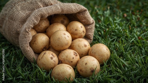 Freshly harvested tubers pl...