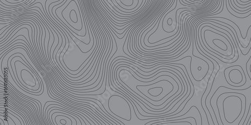 Abstract topographic contour line pattern in gray tones, creating a modern wavy texture. Minimalist geographic background design, suitable for maps, wallpapers, and digital graphics.