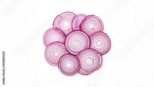 Isolated slices of purple o...