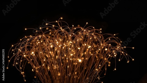 Photo of glowing fiber opti...