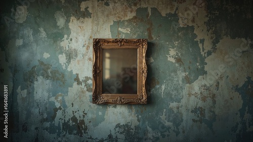 Antique frame mounted on a ...